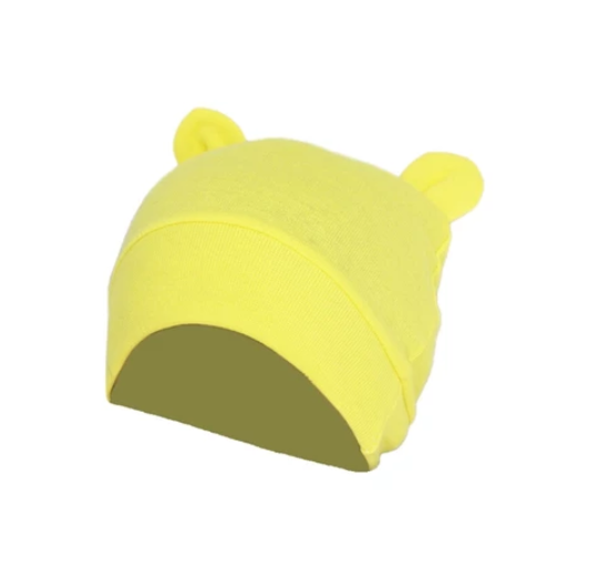 Some Cute Ears Baby Hat Solid Color Beanie Cap Newborn Infants Toddler Autumn Winter Bonnet BB9