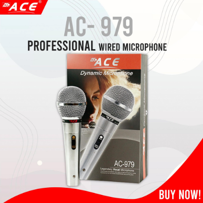 ACE ac-979 Professional Vocal Audio Uni-Directional Wired Microphone
