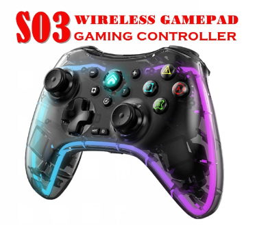 Ipega S03 Rgb Transparent Wireless Gamepad Game Controller For P4, P3 Switch Pc Android And Os