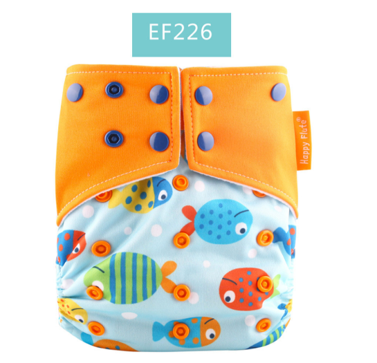 Happyflute Baby Cloth Diapers Double Gusset Washable Cloth Nappy Without Insert HF12