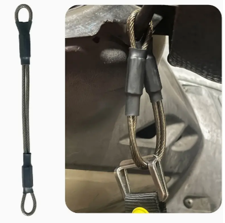 18cm Universal Motorcycle Moto Helmet Anti-theft Rope Stainless Steel Wire