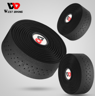 WEST BIKING Soft Bicycle Handlebar Tape Pu Eva Shock Absorption Cycling Anti-Slip Belt Wrap