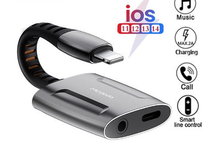 Mcdodo DC 3.5mm Audio Adapters Support Game Microphones For iP 14 13 12 11 Pro Max Xr 8 7 CA-634