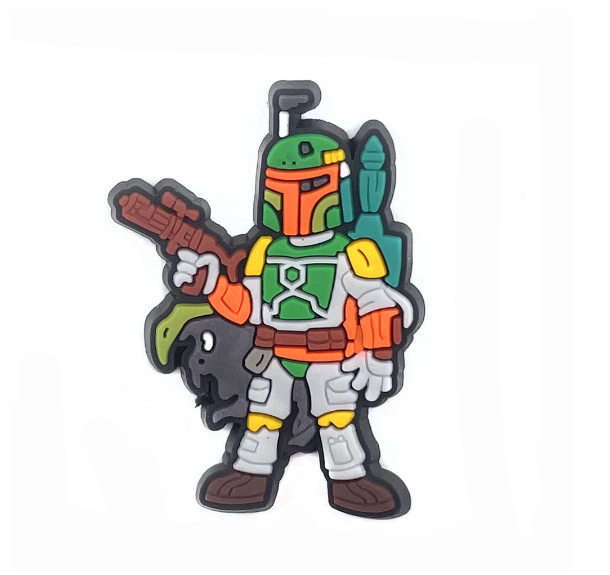 Cartoon Baby Yoda Croc Jibbitz Alien Croc Jibbits Robot Shoe Charms Pin Star Wars Jibits Crocks for Women Shoes Accessories Decoration 02