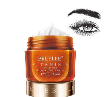 BREYLEE Vitamin C Eye Cream Whitening Remove Dark Circles Fade Freckles VC Eyes Serum Bleach Skin