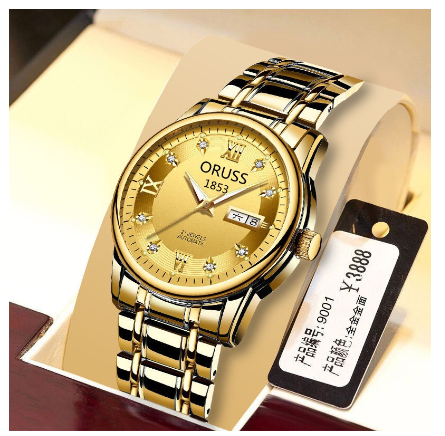 Oruss Watch for Women Men Analog Quartz Dial Casual Waterproof Watch Women Original Steel Belt Fashion Watches F6