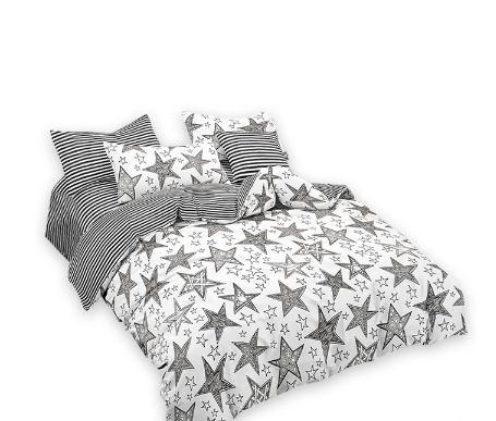 Socone 3IN1 Korea Cotton Queen Size Bedsheet Set 60*75+7.8 Fitted Sheet 4310-60