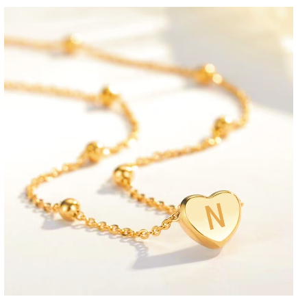 Kwintas Stainless Steel Necklace For Women 18K Gold A-Z Titanium Steel Pendant Accessories Jewelry Gift N