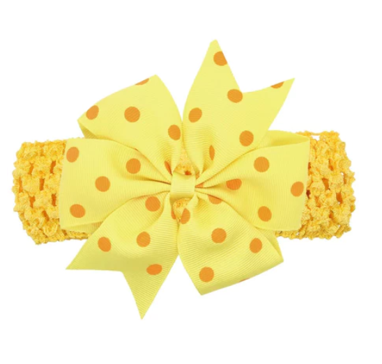 Baby Girl Cute Bow Hairband Baby Hair Accessories Girl Hair Accessories Girl Polka Dot Bow Hair Rope HA9