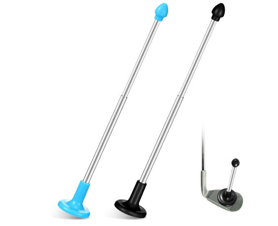 2 Pcs Golf Alignment Sticks Magnetic Golf Alignment Rods Golf Club Lie Angle Tool Plastic Golf Swing Training Aid 2 Section Retractable Golf Alignment Rods Golf Direction Indicator Gift
