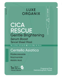 Luxe Organix Luxe Organix Cica Brightening Repair Serum Boost Sheet Mask 25ml