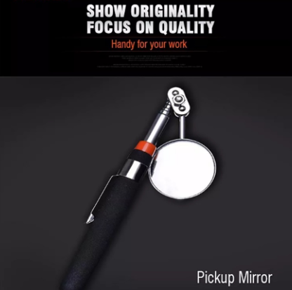 Harden 660248 175-490mm Telescopic Shaft Inspection Mirror Hardness Durable Professional Universal