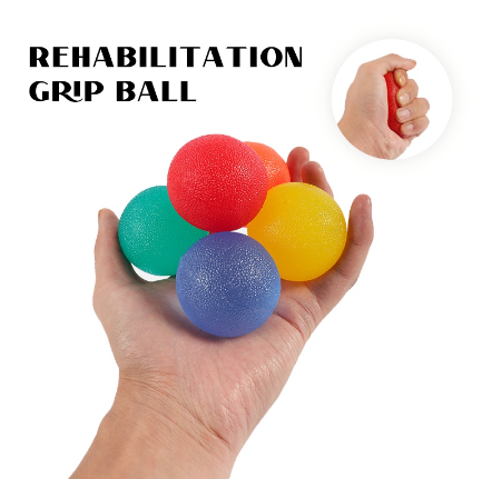 Silicone Decompression Ball Grip Device Keyboard Wrist Movement Finger Strength Massage Ball
