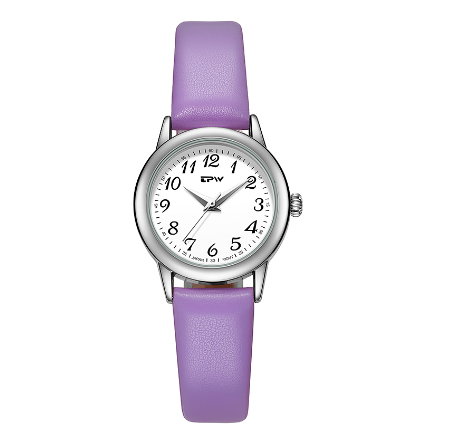 TPW Watch for Women 28mm Small Size Dial Watches Easy Reader Japan Quartz Movement Wrist Watch PURPLE
