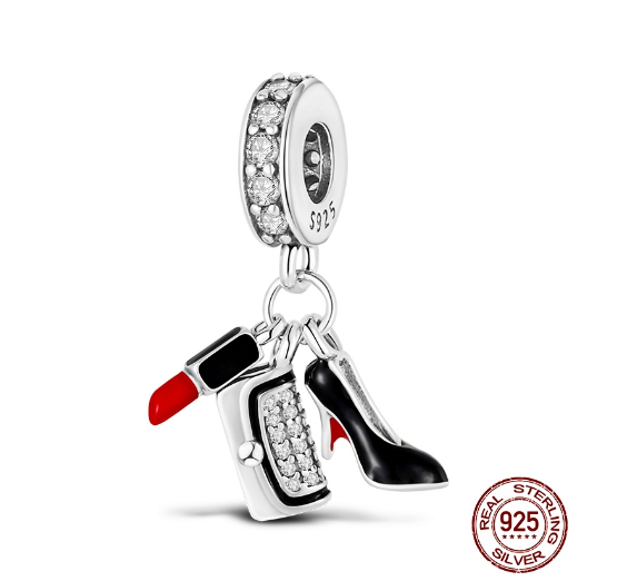 Genuine 925 Silver Little Boy Fox Rose Pyramid Mummy Charms Fit Original Charm Bracelets Diy Moon Cat Schnauzer Pendant For Jewelry S37