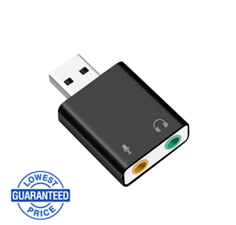 7.1-Channel Aluminum Alloy Usb Sound Card Computer External Sound Card Analog Sound Card