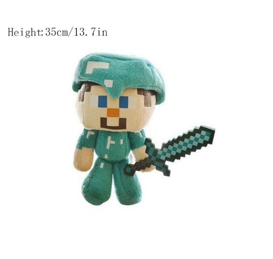 New Zombie Creeper Plush Doll Steve spider Ghost Cotton Stuffed Model Doll Alex Enderman Children Gift Game Toy 020