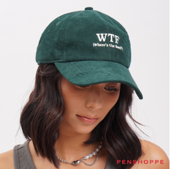 Penshoppe Varsity Cap For Women (Dark Green)