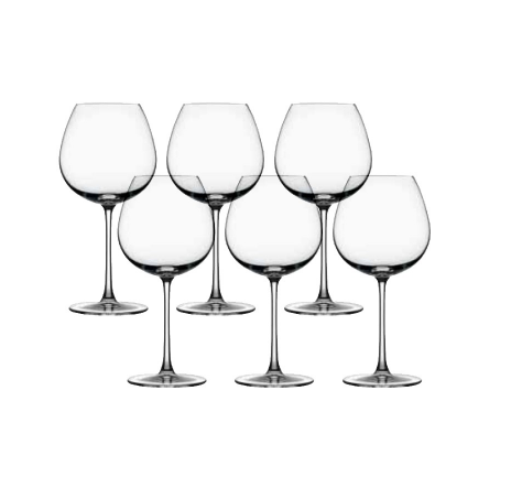 Pasabahce Crystal Bar & Table Bourgogne Wine Glass 660cc 22oz, Set of 6 (67032)
