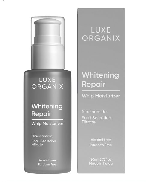 Luxe Organix Whitening Repair Niacinamide Toner 150mL, Cleanser 150ml & Whip Moisturizer 80ml Bundle