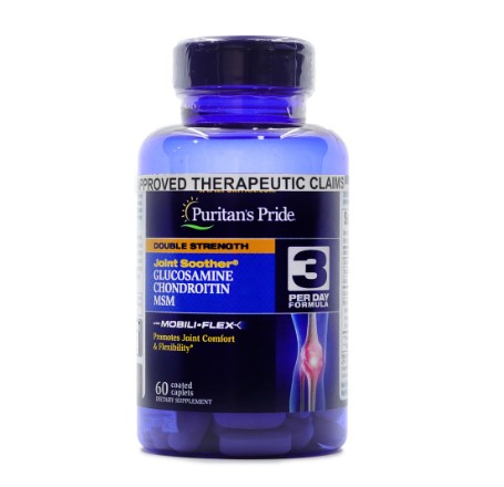 Puritans Pride  Glucosamine Chondroitin MSM Double Strength 60 Caplets
