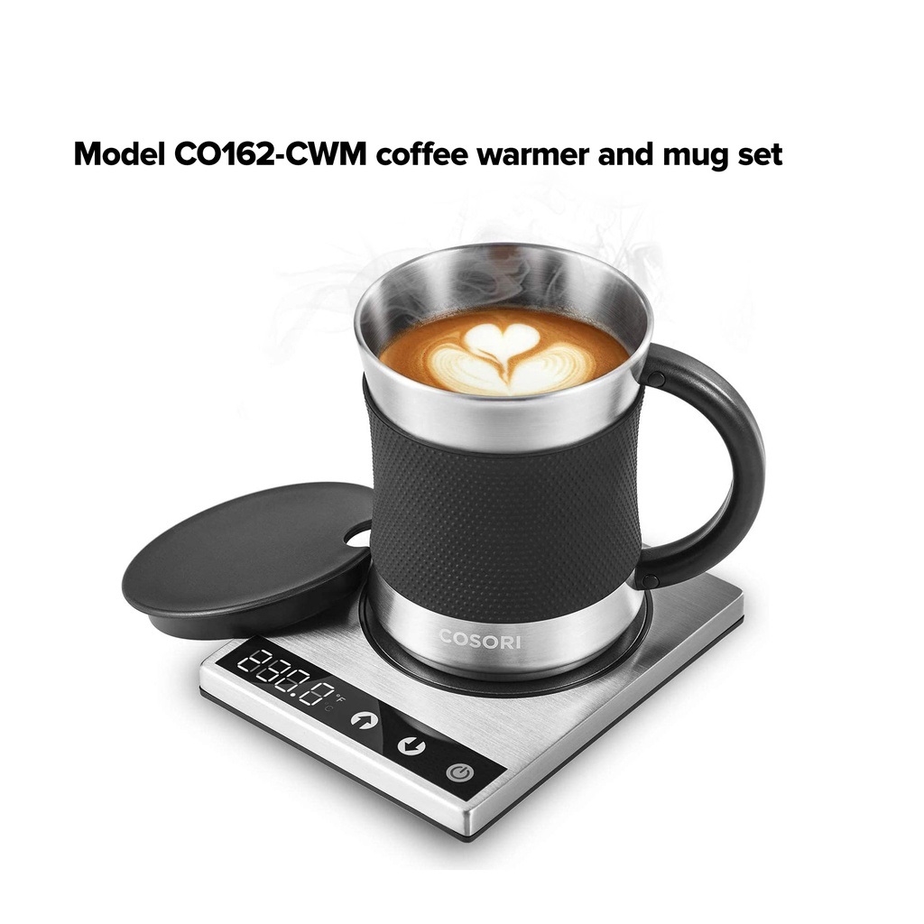 Cosori Original Coffee Warmer and Stainless Steel Coffee Mug Set CO162-CWM