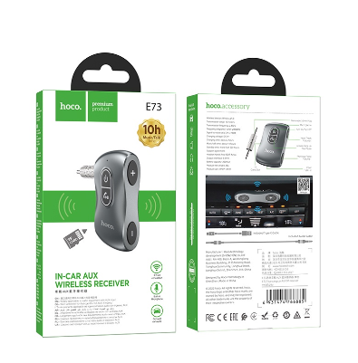 HOCO 100% Original E73 Car AUX BT Bluetooth 5.0 Receiver Support TF Card Adapter Music Audio Aux Headphone Receiver Handsfree