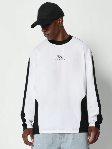 SUMWON Oversized Fit Colour Blocked Tee College Ready