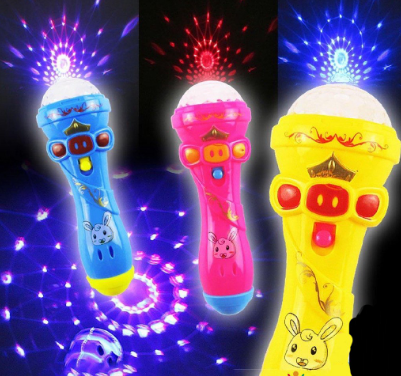 Toys for Kids Boy Girl Flashing Projection Microphone Learning Educational Toy Birthday present