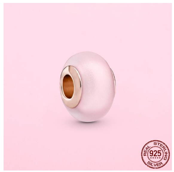 925 Sterling Silver Flamingo Leaf Rose Flower Charm CZ Luxury Pandora Pendant Fit Pandora Bracelet Necklace For Women DIY Making S34