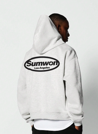 SUMWON Overhead Hoodie With Los Angeles Graphic Print