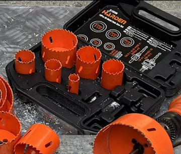 Harden 10, 11Pcs Hss Bi-Metal Hole Saw Set (Industrial)