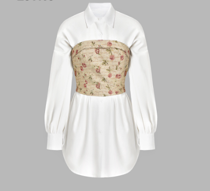 Vintage Floral Zipper Women Tank Top & Cami (Apricot)