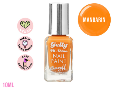 Barry M Gelly Hi Shine Nail Paint Mandarin Gel Nail Polish