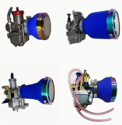 Motorcycle Two/four Cylinder Carburetor EFI Air Filter Suitable For PE24-30/PWK22-30/CVK24-30/GY6/PZ24-30/YH100CC Etc Silicone Material/tornado Leaf