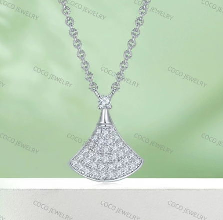 Real Moissanite D color With GRA Certification S925 Sterling Silver Faux Diamond Necklace OS06O