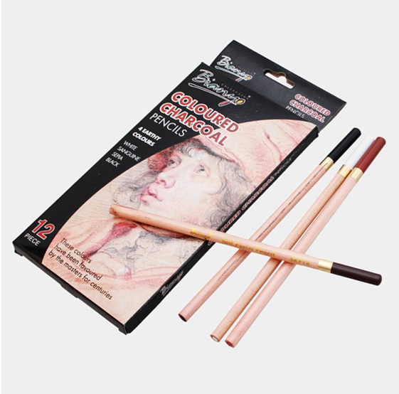 SeamiArt 12 Pcs. 4 Color Schemes Professional Soft Pastel Pencils For Sketch