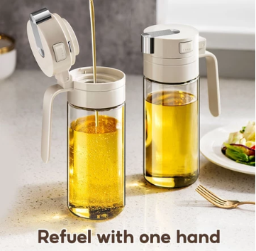 Condiments Bottle Automatically Open Oil Bottles Soy Sauce Vinegar Seasoning Containers Set