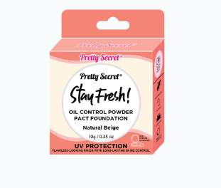 PRETTY SECRET Face Powder Pact Natural Beige 10G