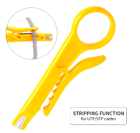 Ampcom 3Pcs Mini Portable Wire Stripper Cutter Impact Punch Down Tool 110 Blade For Network Wire Cable