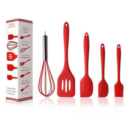 5pcs Silicone Kitchenware Cooking Utensils Set Heat Resistant Non-Stick Cooking Utensils Baking Tool