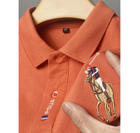 Original Paul Men's Summer Short-sleeved T-shirt Three Dimensional Embroidered Polo Shirt Oversize