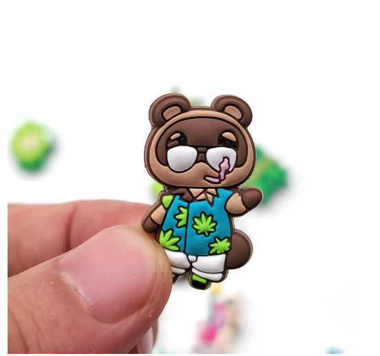 Cute Leaf Cannabis Series Croc Design Pins Jibits Charm Croc Jibbits Green Weed Shoe Charms for Women Shoes Accessories Decoration W29