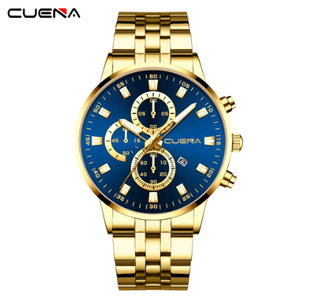 CUENA Men's Watches Original Brand Luxury Business Analog Quartz Waterproof 6025 M2
