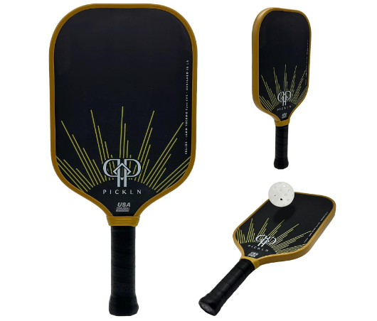 2024 Pickln Helios Elongated Thermoformed | Compare to Joola Perseus | T700 Raw Carbon Fiber Pro Pickleball Paddle 16MM | Unibody Foam Injected | USAPA