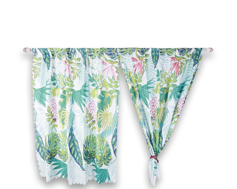 Socone FLORAL FASHION SHORT CURTAIN Home Decor 7022