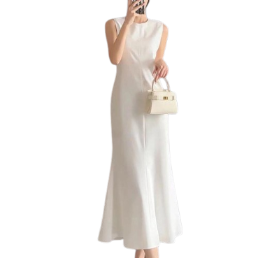 Lovito Women Elegant Plain Basic Dress LNE40034