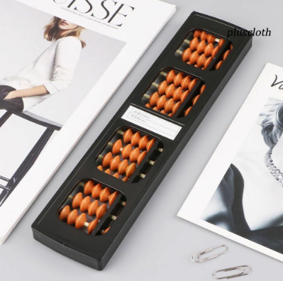 Plu_17 Digits Abacus Soroban Beads Column Traditional Kid School Math Learning Aids