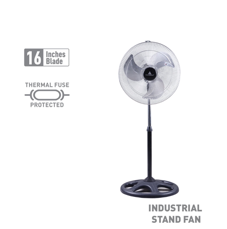 Hanabishi Industrial Stand Fan HISF160 |16 inch blade Durable Household Electric Fan
