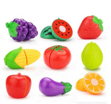 Cute Kids Favor Pretend Role Play Kitchen Fruit Toys Cutting Fruit Set Child Gift